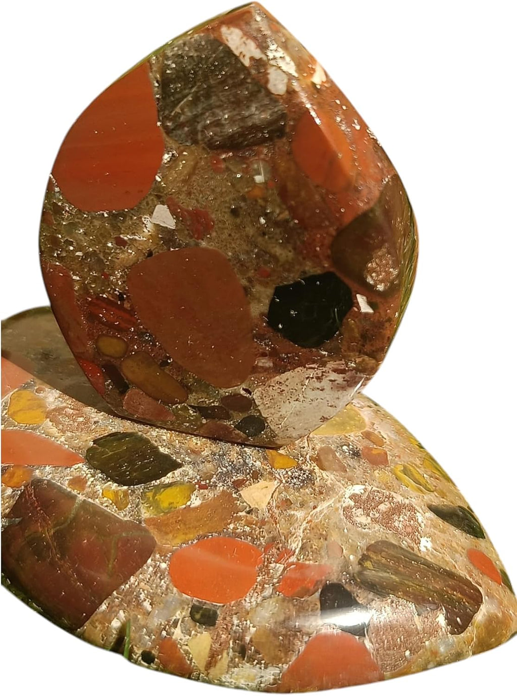 Curve Flame Sculpture Red Jasper Healing Crystals Stone Polished Healing Crystals Flame Gemstone Natural Anxiety Stress Relief Meditation Reiki Healing Crystal Gifts Size 2 INCH