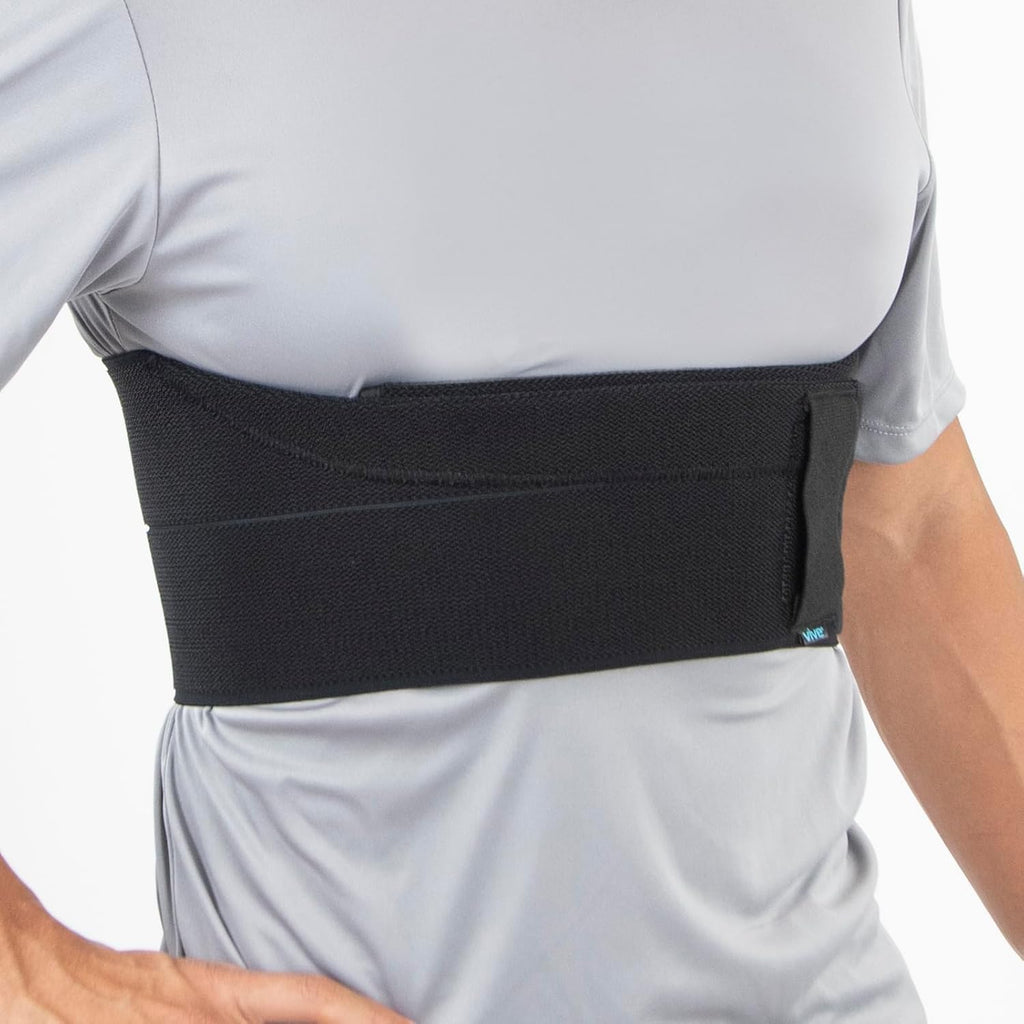 Vive Broken Rib Brace for Women, Men - Rib Cage Support Belt for Fractured, Cracked, Broken or Bruised Ribs - Post Surgery Compression Garment Wrap - Diastasis Recti Belly Band