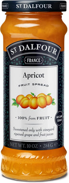 St. Dalfour Apricot Fruit Spread - 10oz - 100% from Fruit, No Artificial Ingredients, Non-GMO, No Cane Sugars, All Natural, Made in France
