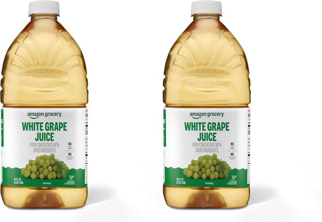 Amazon Grocery, White Grape Juice, 64 Fl Oz (Previously Amazon Fresh, Packaging May Vary) (Pack of 2)