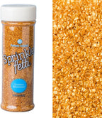 Sweets Indeed Sprinkles, Edible Sprinkle Sugar Mix, Perfect for Cake Decorations, Baking, Ice Cream, Cookies, Cupcake Topper, 5 ounces (Gold)