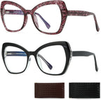 1/2/4/5 Pack Computer Reading Glasses Blue Light Blocking Readers Spring Hinge for Women Men