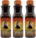 Sunaree Thai Fermented Fish Sauce Nam Pla La Authentic Brand from Thailand Papaya Salad dressing (350ml, 3)