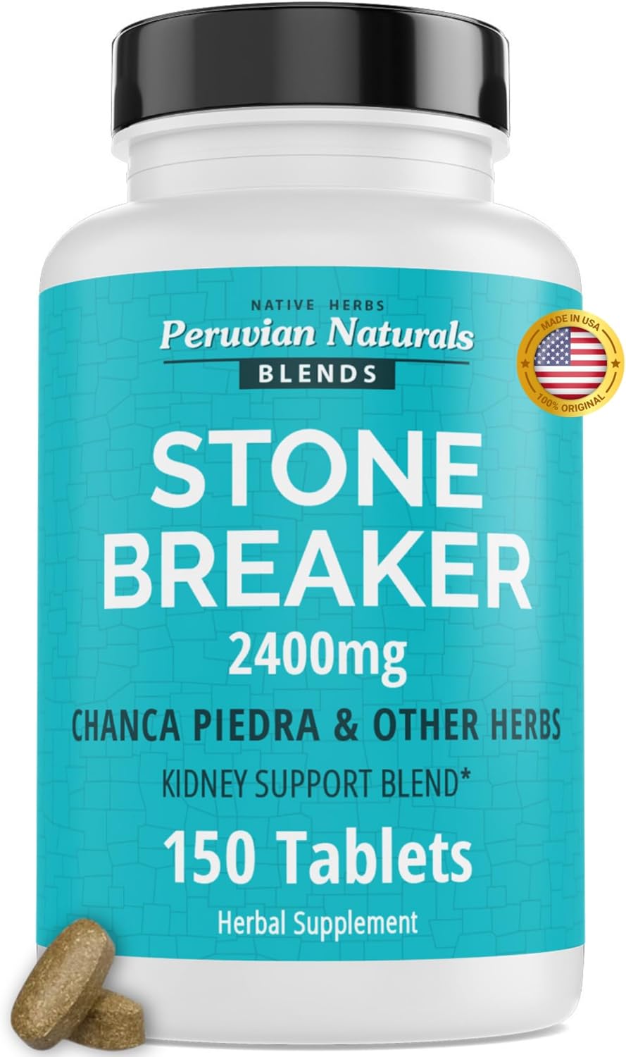 Peruvian Naturals Chanca Piedra “Stone Breaker” – 150 Tablets - Kidney Supplement - 2400mg per Serving 100% Natural Chancapiedra Grown in Peru