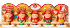 easter Lindt.sMilk Chocolate Elf Figures, Festive Gift Tray Box, 5 Pack of Individually Foil Wrapped Milk Chocolates Mini Hollow Elf Candy, Perfect Basket Filler & Decoration