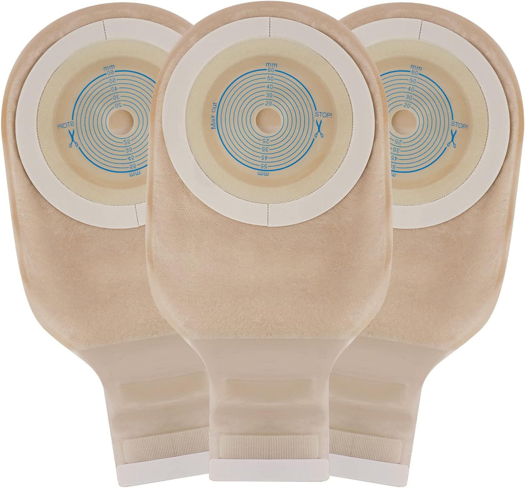 20 PCS Colostomy Bags Rainlotus One Piece Ostomy Bag,Ostomy Drainable Pouch for Ileostomy Stoma Care, Cut to Fit.