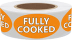 Fully Cooked Grocery Store Food Labels 2x1 Inch Adhesive Stickers for Food,500 Pcs Per Roll