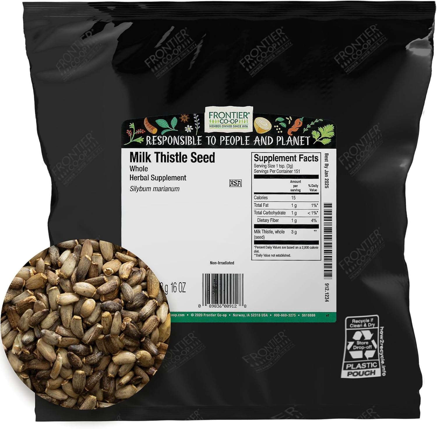FRONTIER Milk Thistle Seed Whole