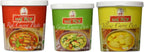 Mae Ploy Red Curry Paste, Green Curry Paste and Yellow Curry Paste Set. Great Cooking gifts