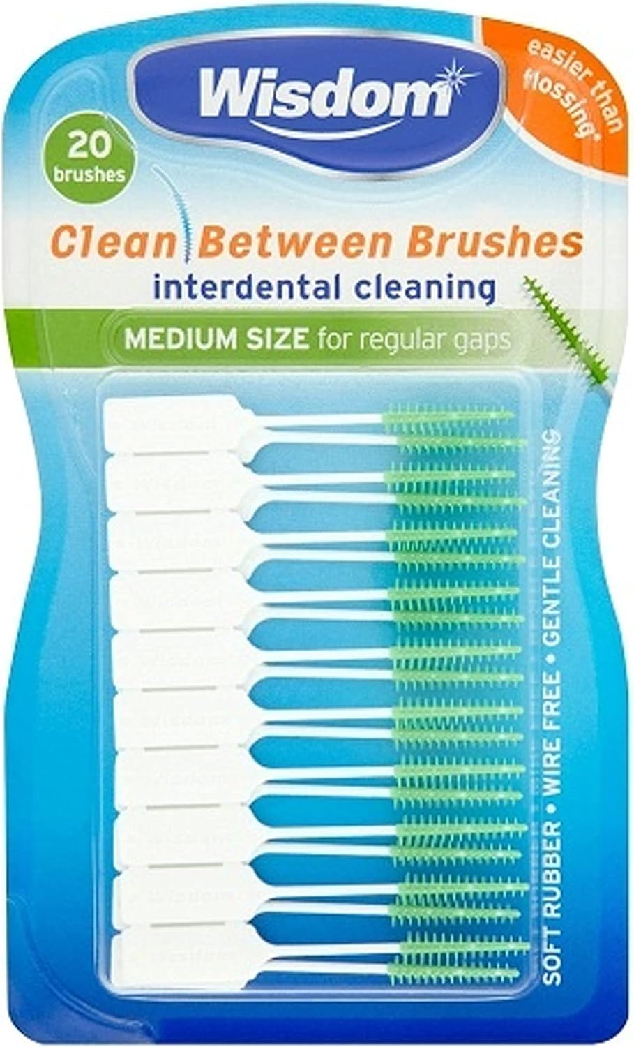 Wisdom Medium Green Clean Between Interdental Brushes