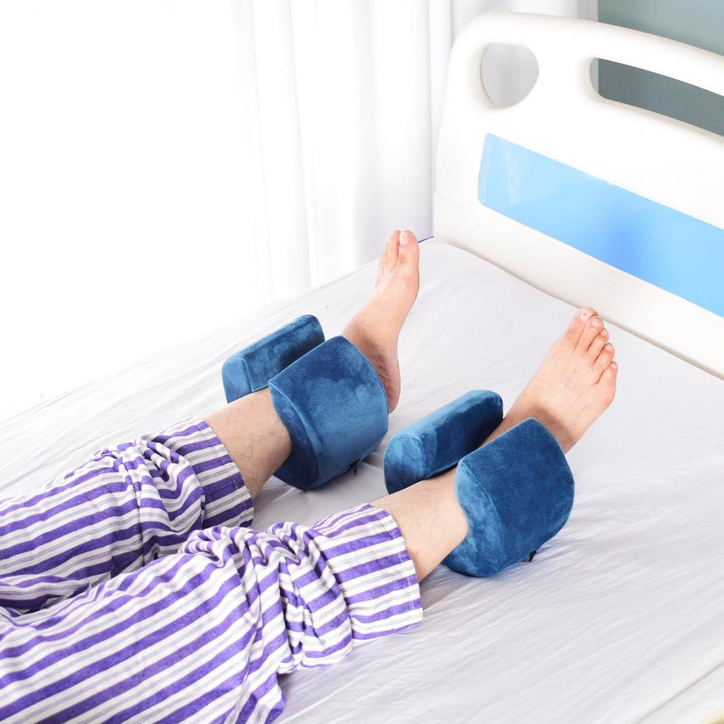 Leg Elevation Pillow Foot Ankle Protector Cushion Foot Foam Elevator Anti-Bedsore Zipper Removable Cover Foot Elevation Pillow Wedge Leg Elevation Support Pad Preventing from Ulcers & Sores & Pressure