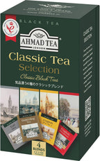 Ahmad Tea Black Tea, Classic Selection Pack Teabags, 4 Teas Earl Grey, English No.1, Darjeeling, & English Breakfast, 20 ct Teabags (Pack of 1) - Caffeinated & Sugar-Free
