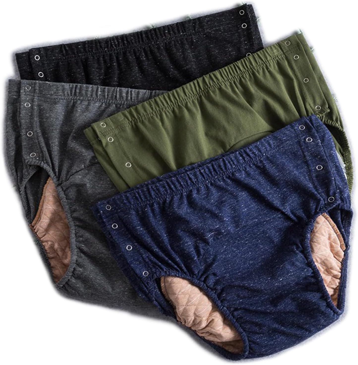 Breathable Cotton Diapers are Not Wet and Leak Proof, Cotton Incontinence Pants for Adults, Protective Incontinence Underwear for Elderly Limited Mobility Bedridden,4 Pieces,L