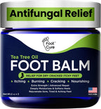 Antifungal Cream - For Itchy Feet and Skin Fungus Relief - Extra Strength Treatment for Athlete’s Foot, Ringworm, and Jock Itch. Moisturizer for Dry Cracked Feet infused with Tea Tree Oil Made in USA