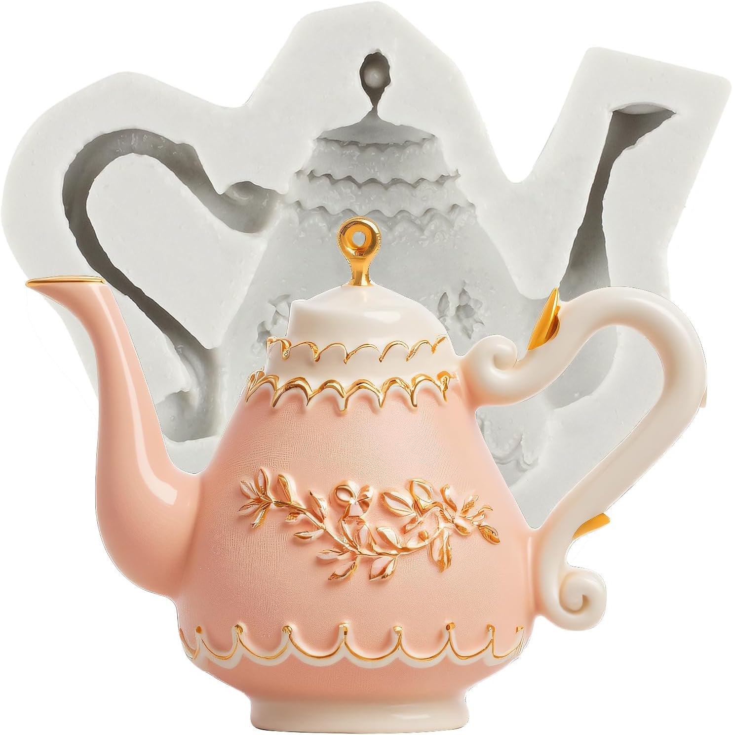 Teapot Silicone Fondant Molds Tea Party Chocolate Mold For Sugar Cake Decorating Cupcake Topper Candy Gum Paste Polymer Clay