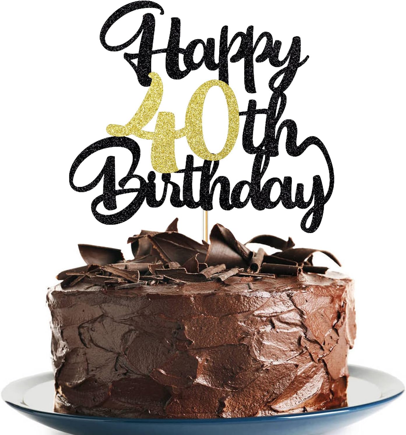 40th Happy birthday cake topper happy birthday cake decoration 40th birthday party decoration gift plugin (40)