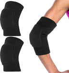 Qianyu Breathable Protective with Thicken Sponge Elbow Support Compression Elbow Brace Support Fitness Sports Recovery Protector Badminton Basketball Breathable Elbow Wraps for Kids Men and Women