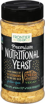 Frontier Co-op Premium Nutritional Yeast Flakes, 3.6 oz. - Vegan, Gluten-Free, Kosher, Non-Irradiated Seasoning, Dairy-Free Cheese Flavor, Rich in B Vitamins