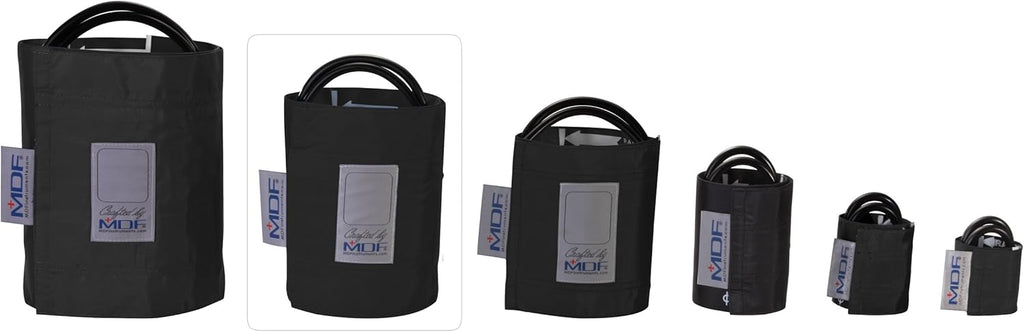 MDF Instruments Latex-Free Large Adult Replacement Blood Pressure Monitor Cuff - Double Tube - Black (MDF2080460-11)