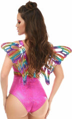 Daisy corsets womens Rainbow Glitter Body Harness W/Wings