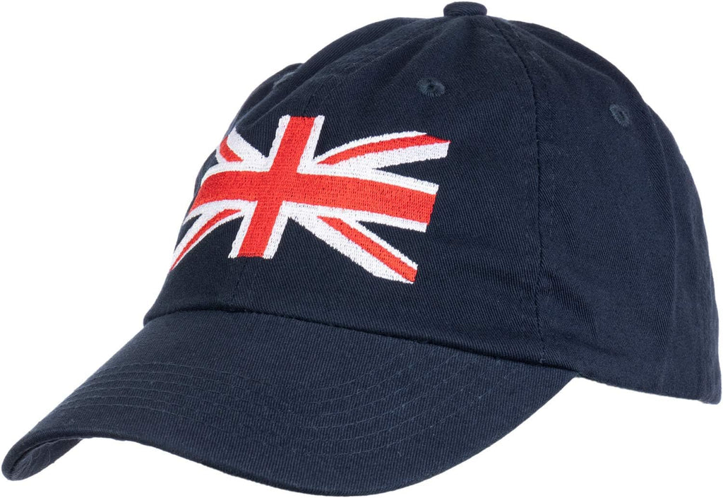Ann Arbor T-shirt Co. Union Jack Flag | UK United Kingdom Great Britain British Baseball Cap Dad Hat Navy Blue