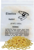100 Pack Orthodontic Elastics Dental Rubber Bands Intraoral Elastic Bands Black Rabbit (Light, 3.5 Oz, 3/16'')