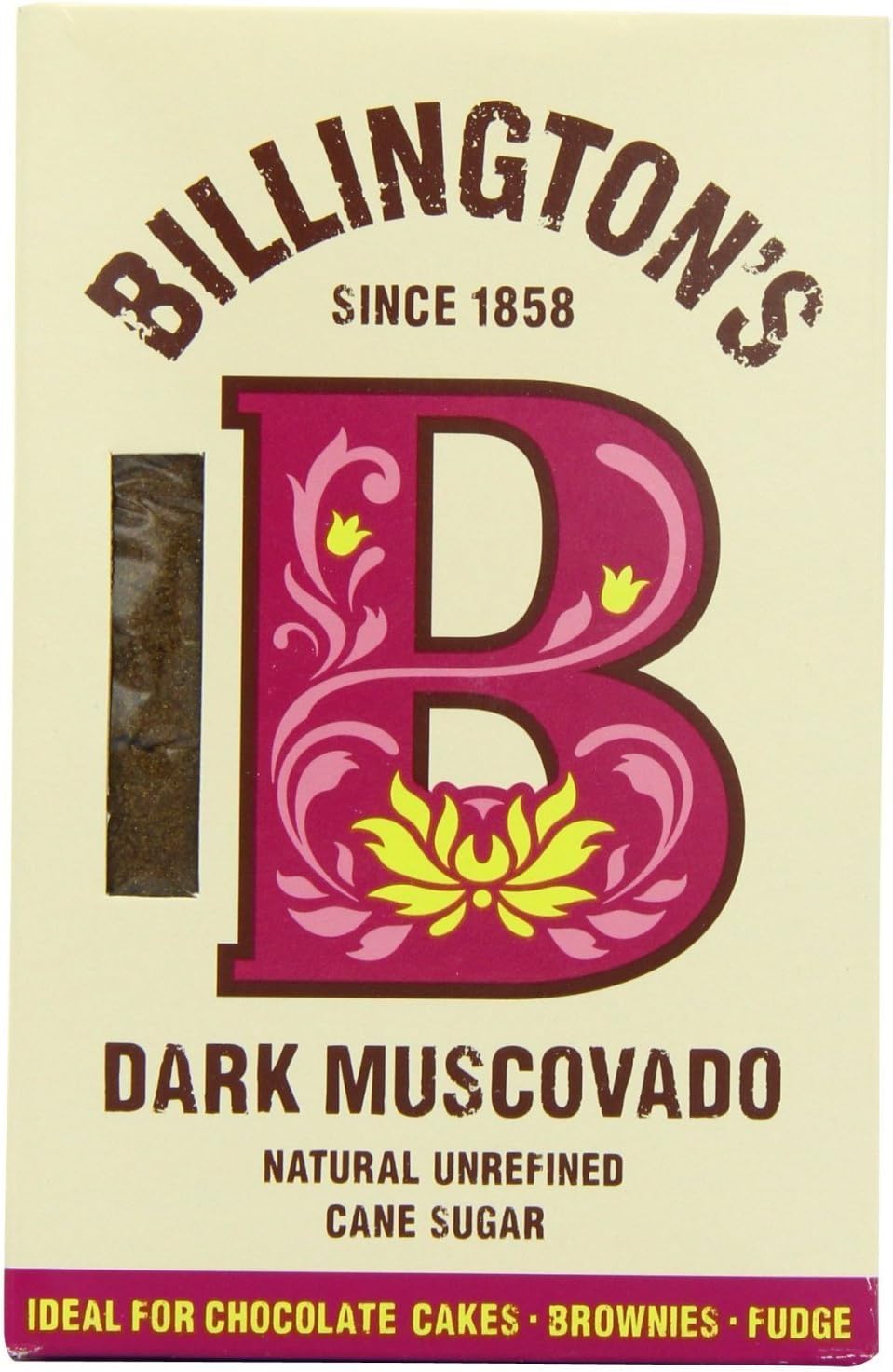 Billington's Natural Unrefined Dark Muscovado Cane Sugar (500g)