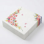 Pretty Floral Paper Napkins 6.5x6.5 inch 2-Ply Dinner Luncheon Napkin Disposable Decorative Party Table Tissue Napkin for Decoupage (CK13/20-Count)