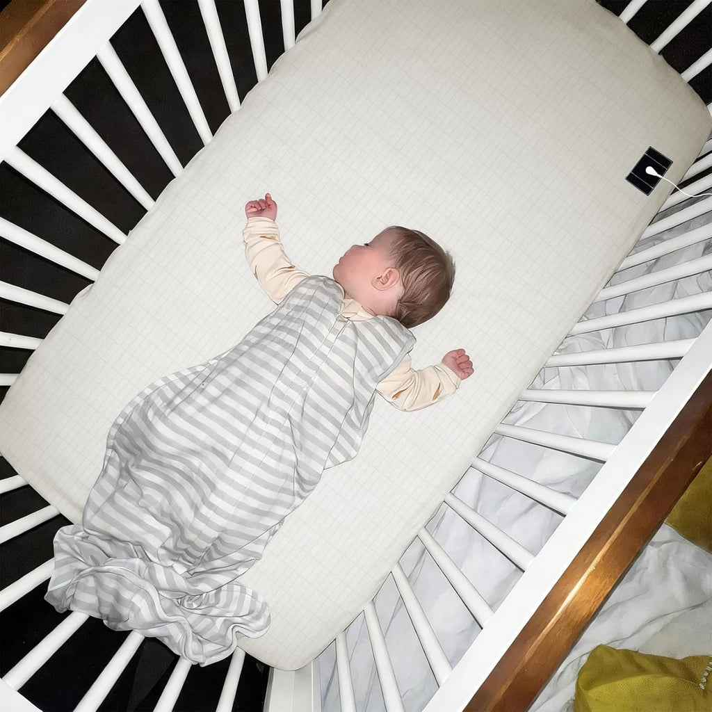 Grounding Crib Sheets, Grounding Bed Sheets with 15ft Grounding Cord for Better Sleep 27x52 Inch