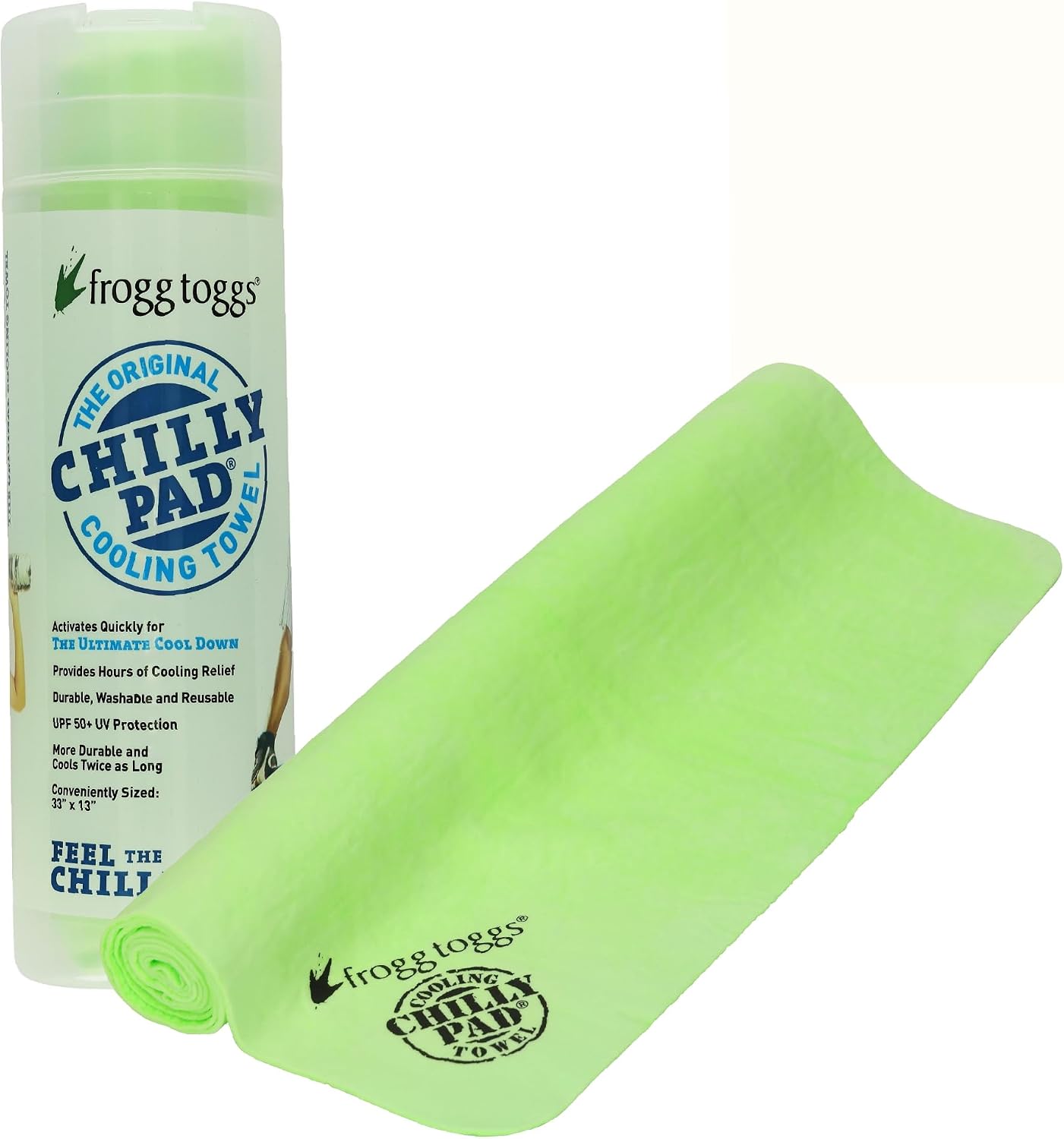 FROGG TOGGS Chilly Pad, Instant Cooling Towel, Long Lasting, Reusable, Sports and Outdoors Neck Towel 33x13
