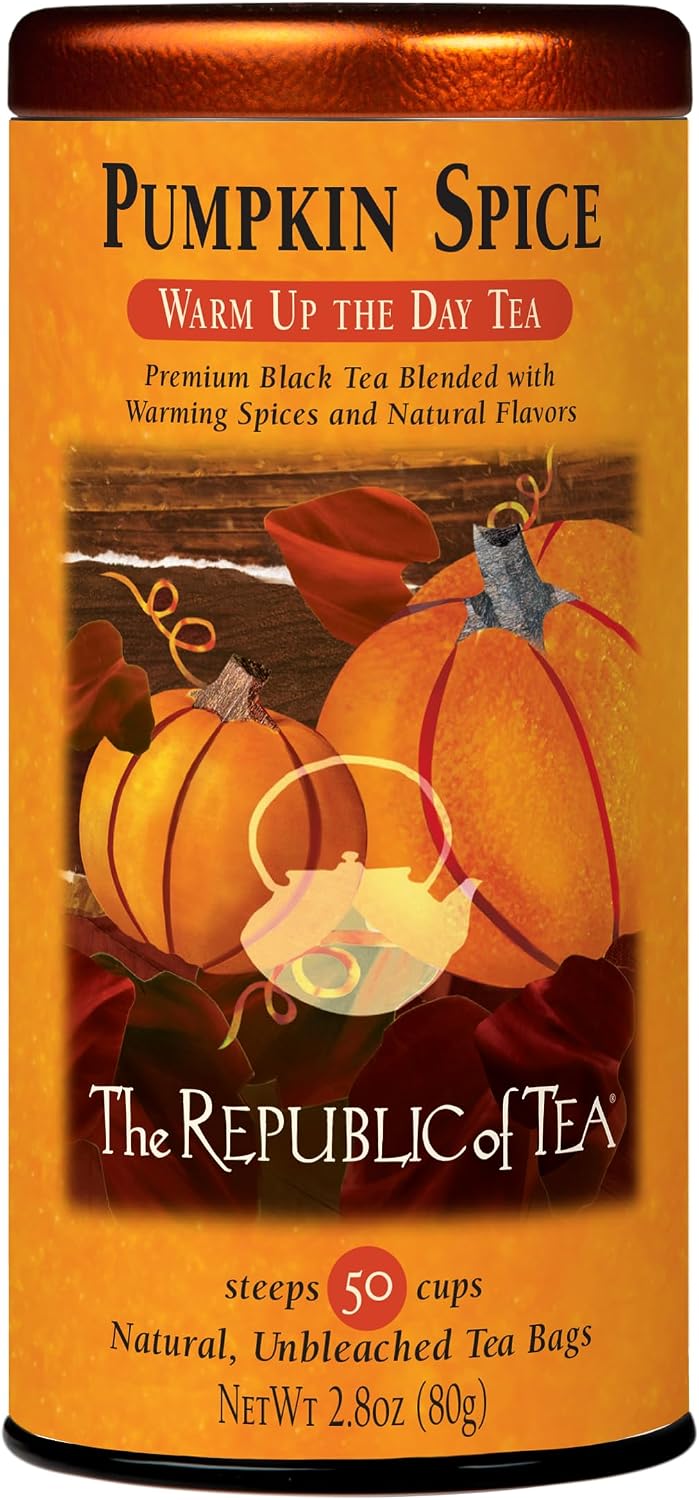 The Republic of Tea - Pumpkin Spice Black Tea, 50 Tea Bags