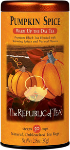 The Republic of Tea - Pumpkin Spice Black Tea, 50 Tea Bags