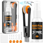 Ordilend Glasses Cleaner Eyeglass Cleaning Kit with 24H Anti Fog Spray for Glasses and Microfiber Cloth, Portable Eyeglass Cleaner Tool Lens Wipes Cleaning kit for Camera Lenses