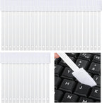 Ouligay 40PCS Disposable Crevice Cleaning Brushes Crevice Cleaning Tools Crevice Hole Brush Disposable Toilet Brush Keyboard Scrub Brush for Window Groove,Door Track, Keyboard,Grooves(White)