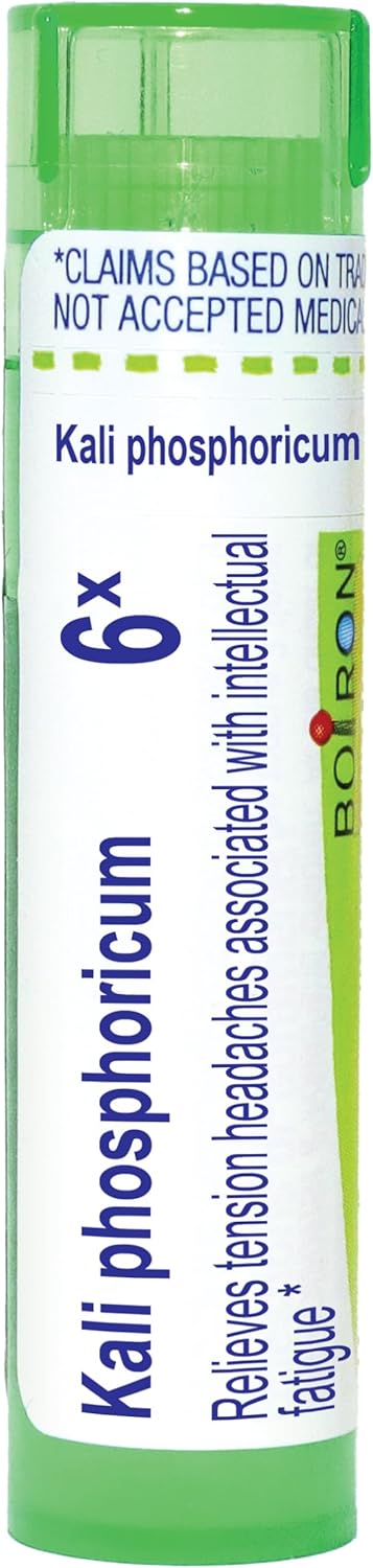 Boiron Kali Phosphoricum 6X for Tension Headachess Associated with Intellectual Fatigue - 80 Pellets