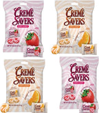 Creamy Delight Hard Candy | Original Classic Creamy Delight Individually Wrapped Candies | The Taste of Fresh Strawberries or Orange Swirled in Rich Cream | 6.25 Oz - (4 - Pack, Strawberry & Orange)