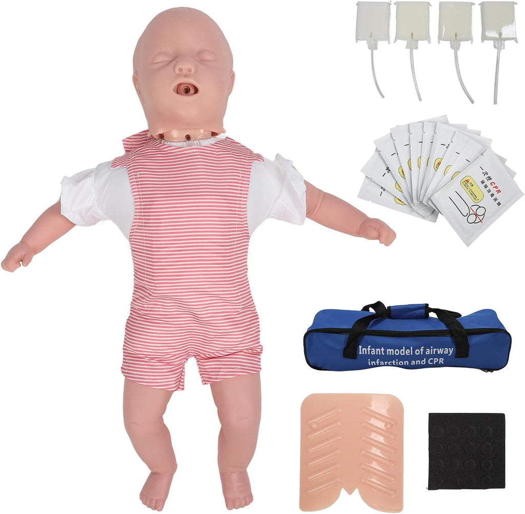 CPR Infant Manikin with Authentic Body Structure, Professional Simulation Training Doll for Lifesaving Skills