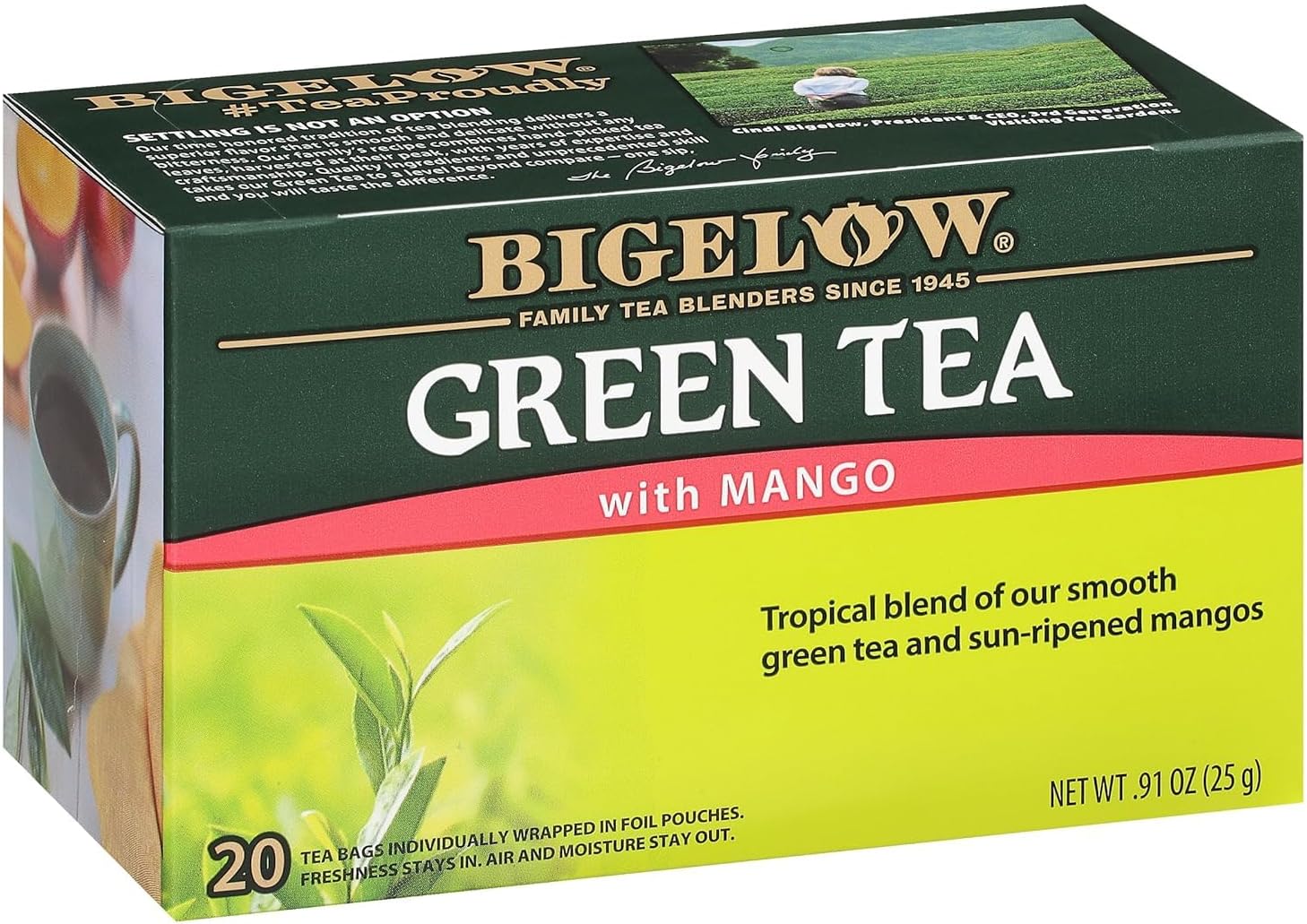 Bigelow Tea Green Tea with Mango, 20 ct