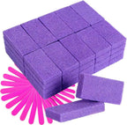 70 PCS Pedicure Exfoliator Kit Set 40 PCS Disposable Pedicure Pumice Stone for Foot Care Sponge Scrubber Callus Purple Coarse Dead Skin Remover 30 PCS Pedicure Nail Files (Pack of 70)