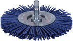 Century Drill & Tool 77443 4" Fine Nylon Radial Brush, 150 Grit, 1/4" Quick Change Shank, 4,500 RPM - Nylon Bristles for Metal, Wood, Plastic, Masonry