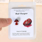 Mushroom-Shaped Crystal Gemstone Collection (Red), Polished Gemstones for Decoration, Soothing Ambiance, and Special Gifts 3