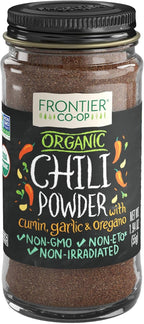Frontier Co-op Organic Chili Powder, 1.94 oz - For Mexican, Tex-Mex, and Indian Dishes