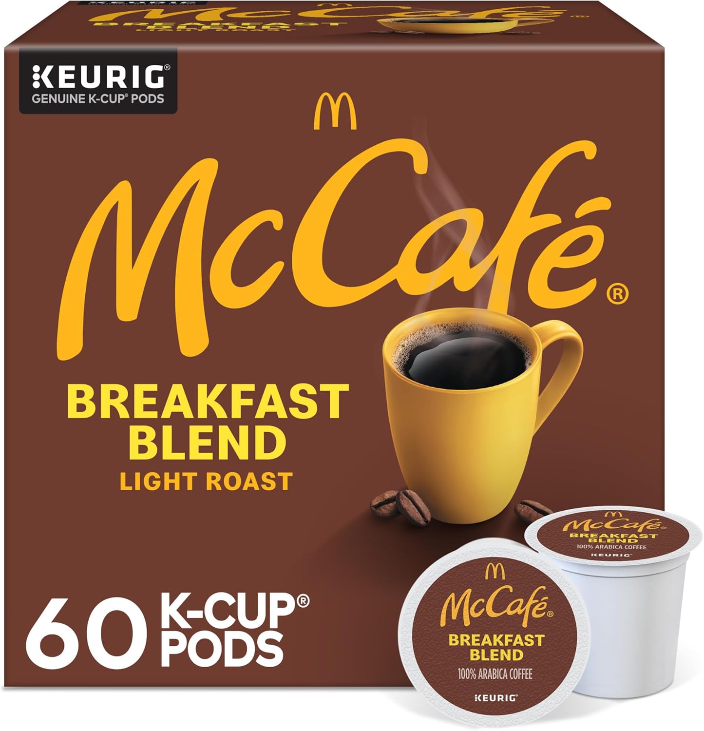 McCafe Breakfast Blend, Single Serve Coffee Keurig K-Cup Pods, Light Roast, 60 Count (6 Packs of 10)