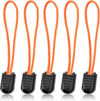 10 Pack Paracord Zipper Pull Replacement Pulls Tabs for Keys, Flashlight, Knife, Pouch, Backpack, Suitecases, Pocket - Orange