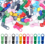 100 PCS Metal Zipper Slider Replacement, #3 Universal Zipper Repair Kit (12 Colors) Replacement Slider Zippers Pull Rescue Kit for Clothing Jackets, Coats, Backpacks