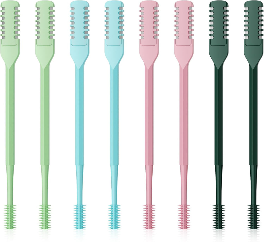 8PCS Nasal Hair Cutter for Women Men, 2026 Upgraded Portable 2-in-1 Nasal Hair Cutter Sticks Double Sided Nose Knife with Soft Cleaning Brush