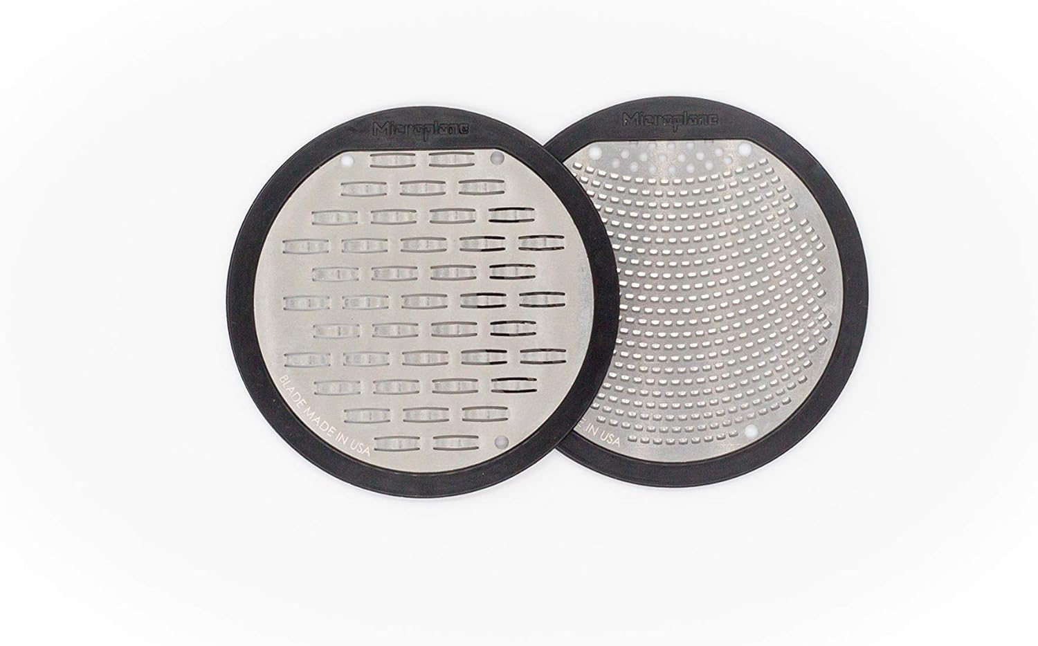 Microplane 2-Piece Ultimate Mason Jar Lid Grater Set, Fine & Ribbon Stainless Steel Blades, Fits Wide Mouth Canning Jars, Shaker Holes, Zester & Cheese/Spice Grater, Handheld Stainless Steel Rasp