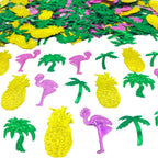 Confetti Luau Summer Confetti Tropical Flamingo Pineapple Palm Tree Coconut Tree Party Table decoration for Tropical Luau Hawaiian Jungle Beach Wedding Theme Island Party(1.5Ounce,1100Pieces)