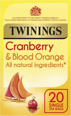 Twinings Cranberry and Blood Orange 20 Tea Bags.