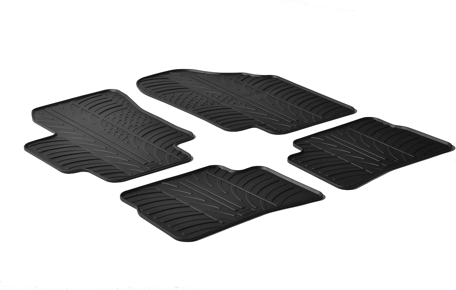 Gledring USA Custom Fit All-Weather Rubber Floor Mats Intended for Hyundai Accent 2006-2011, No Trimming Required, Tailored Custom Fit, Protects from Rain, Mud, and Snow.